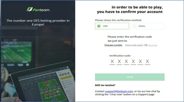 Confirming account on fanbet