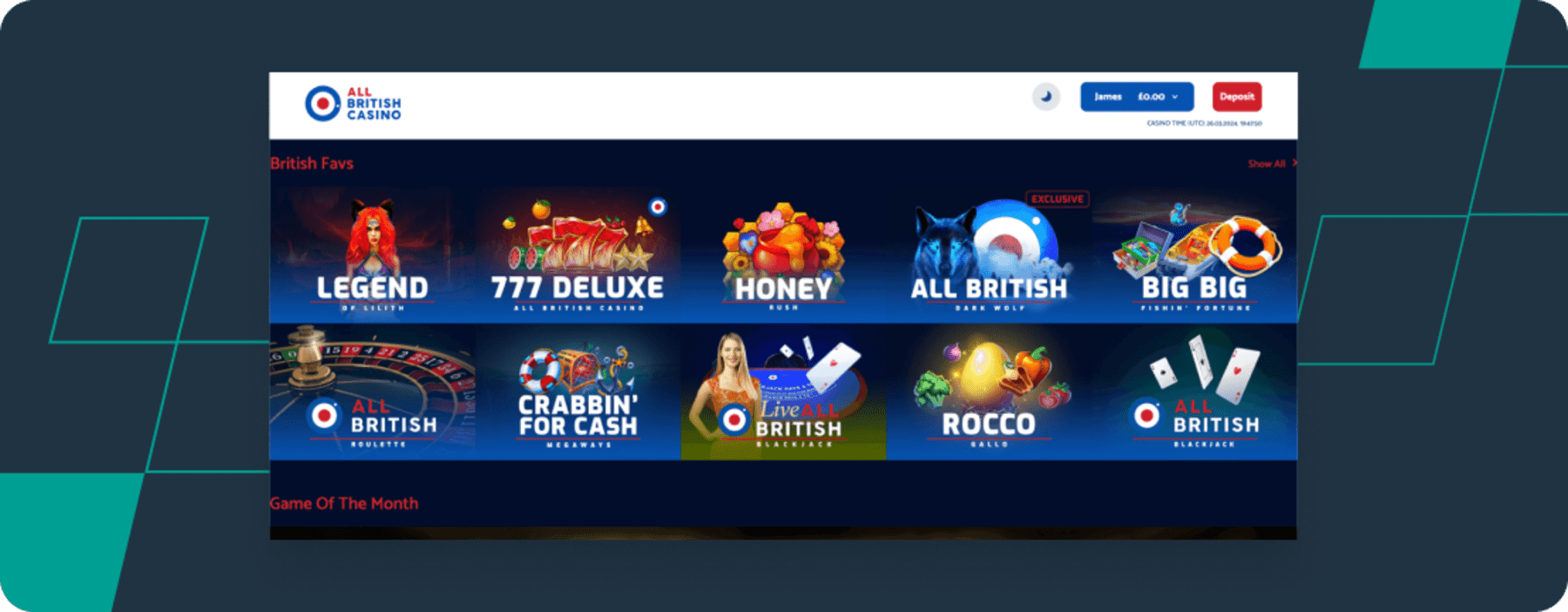 allbritishcasino other products desktop screenshot