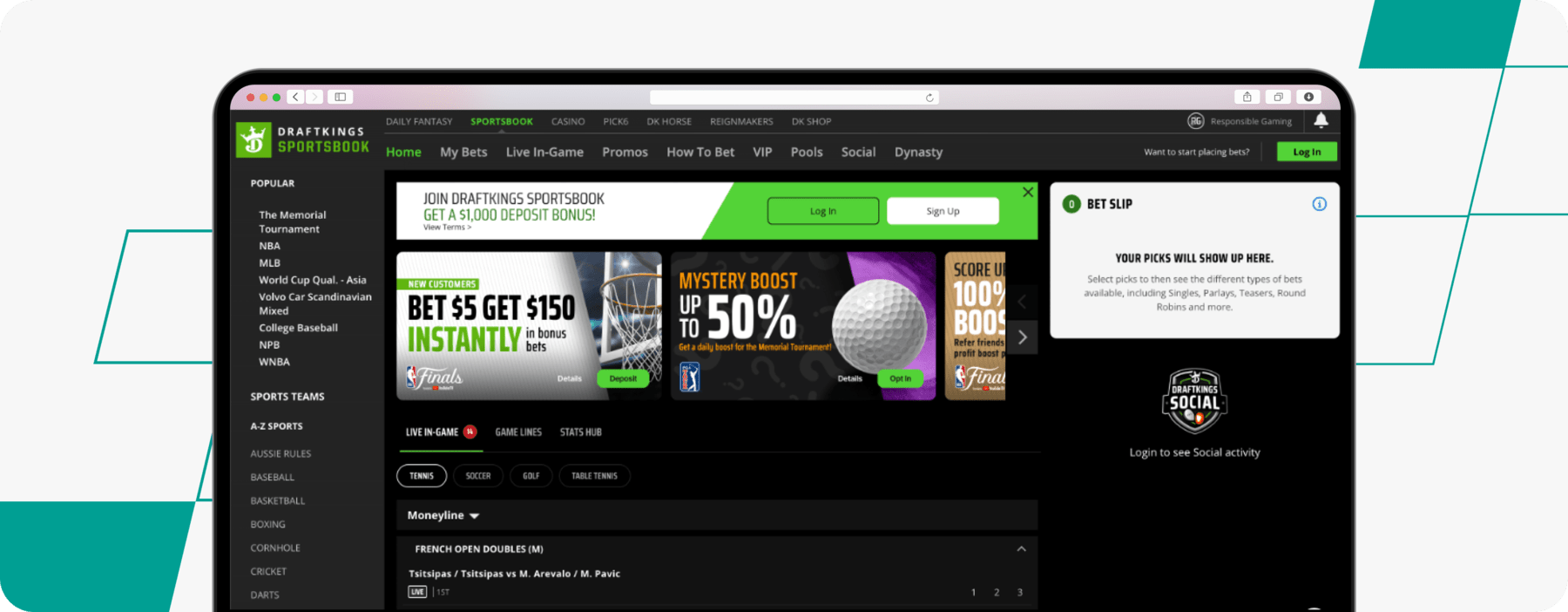 DraftKings New York Betting Desktop