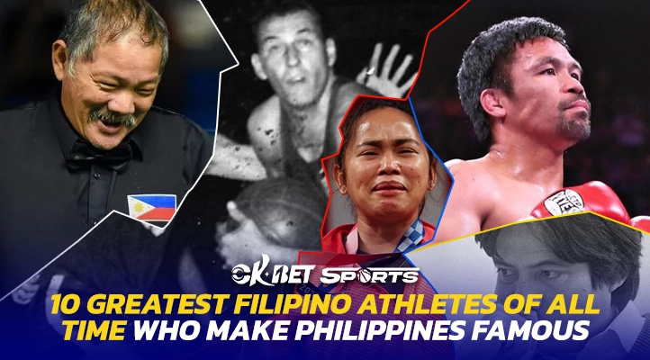 a collage image of greatest filipino athletes